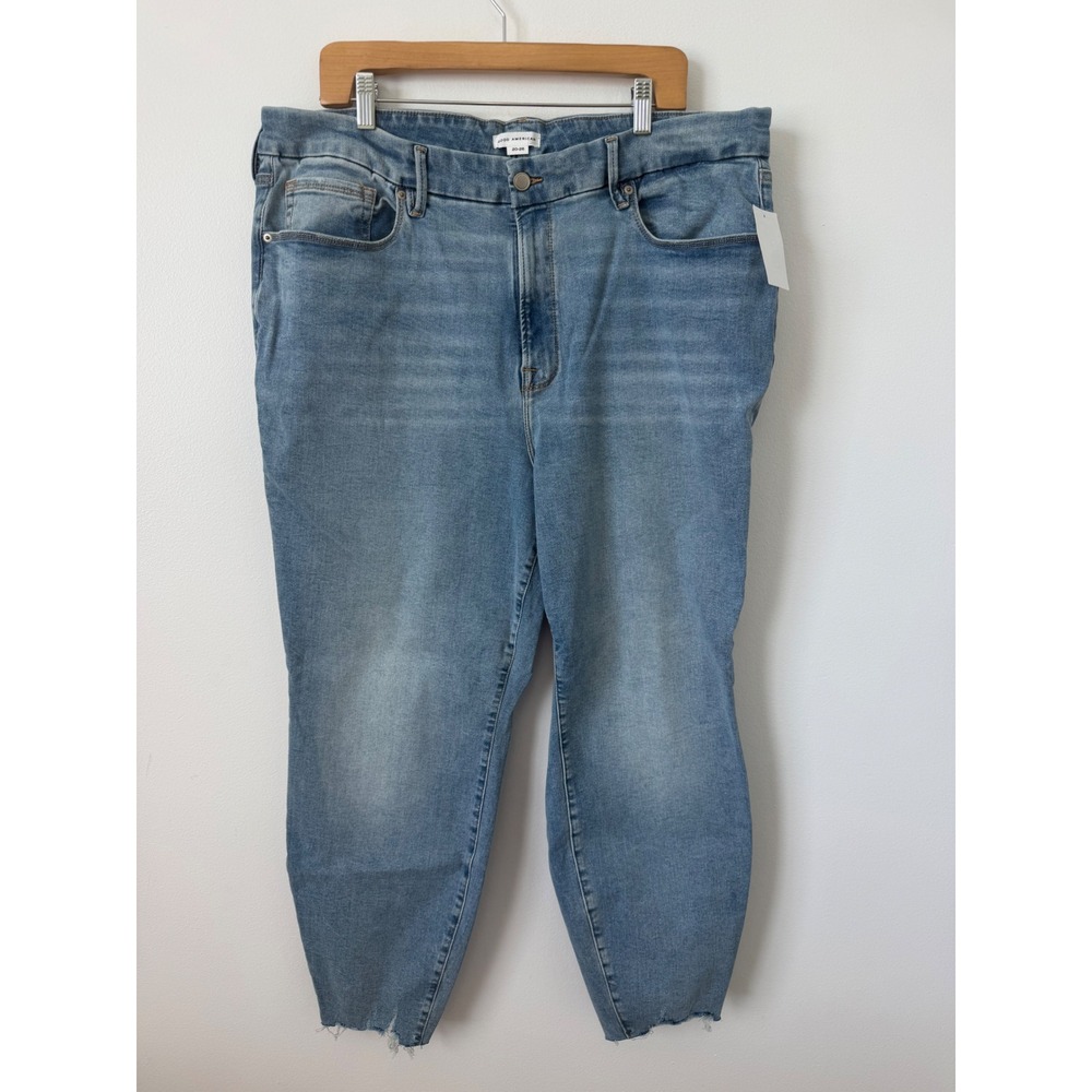 Good American Good Legs Crop Jeans – Light Wash – Women's 20-26 – NWT‎